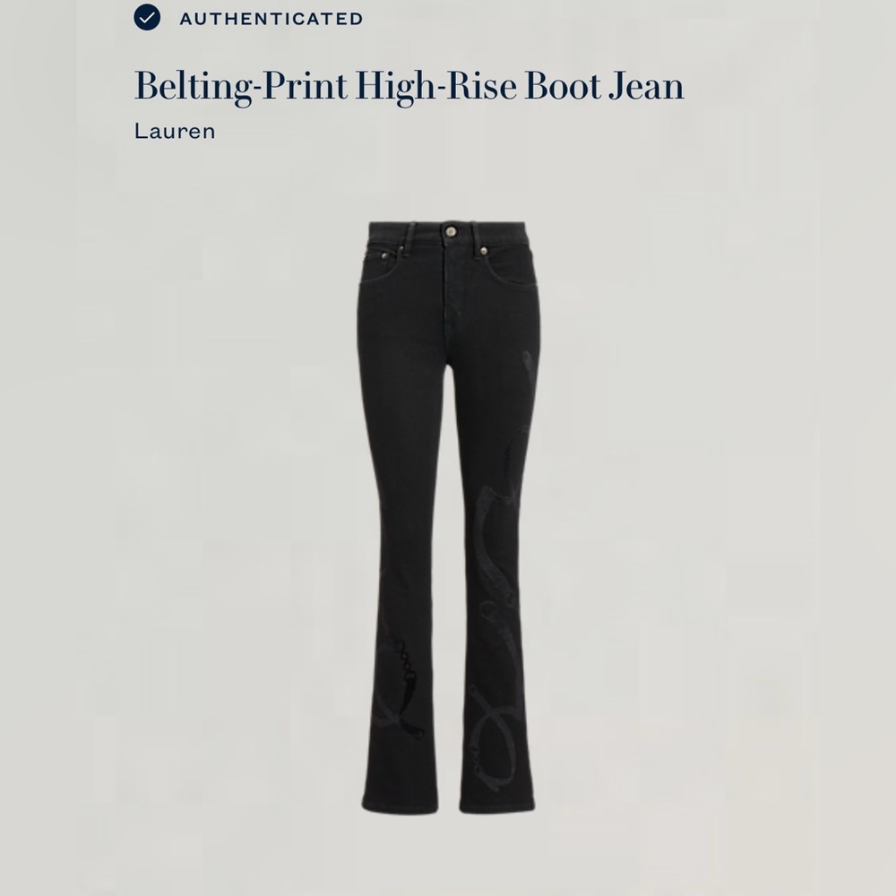 AUTHENTICATED
Belting-Print High-Rise Boot Jean
Lauren - Picture 9 of 15